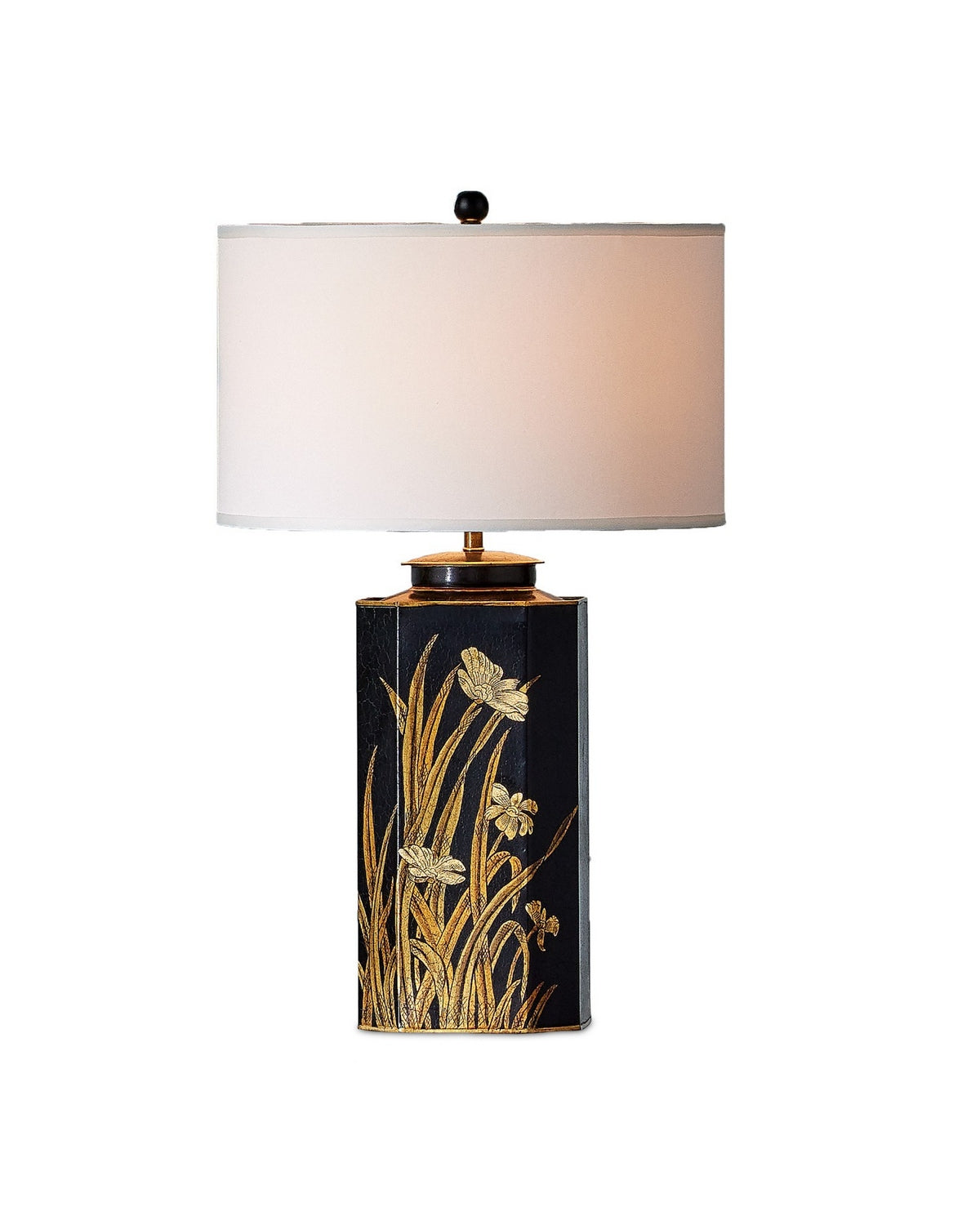 Currey and Company 6000-1075 Glasshouse Tole Table Lamp in Black/Gold