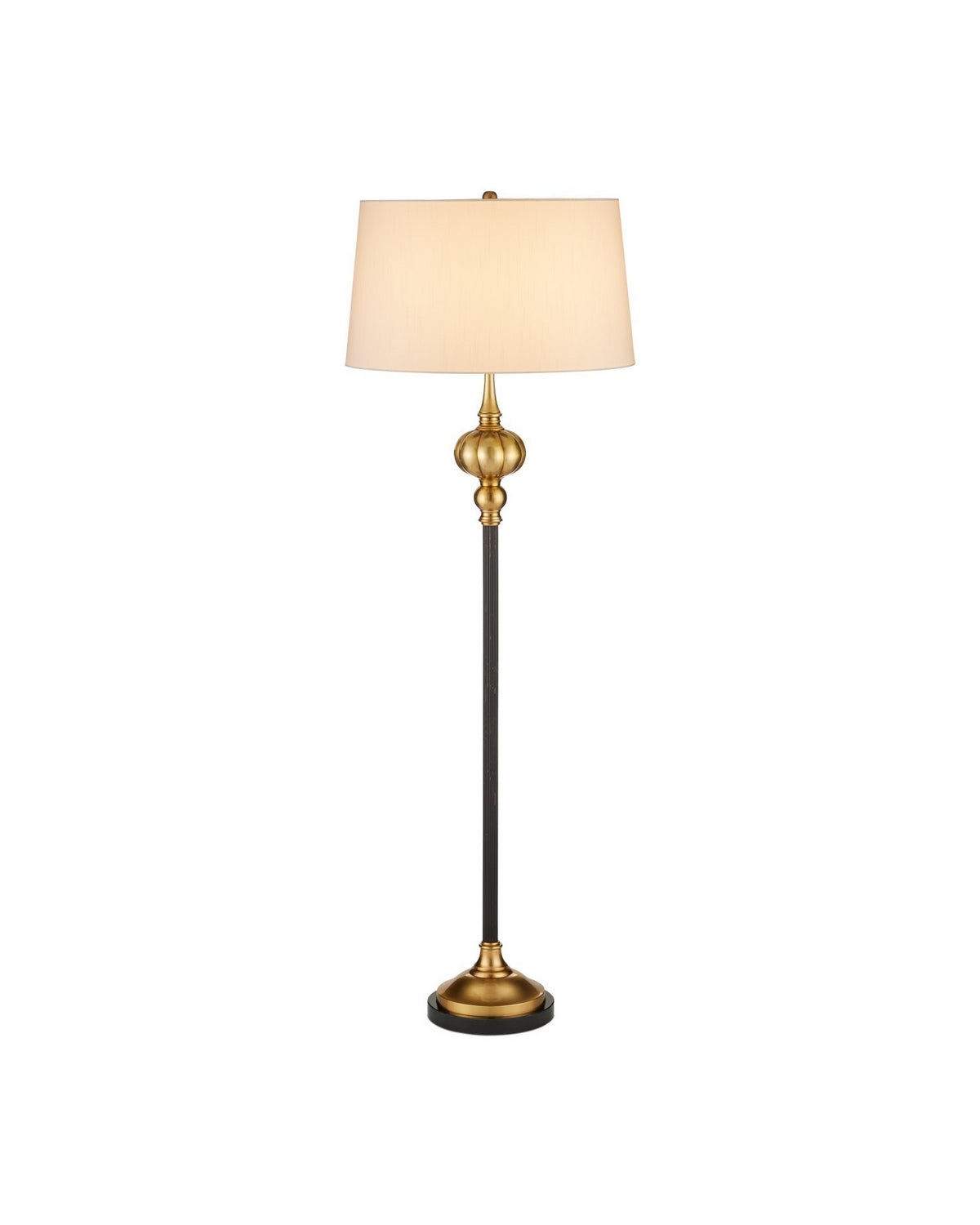 Lampadaire Currey and Company 8000-0176 Haines en bronze/laiton vieilli