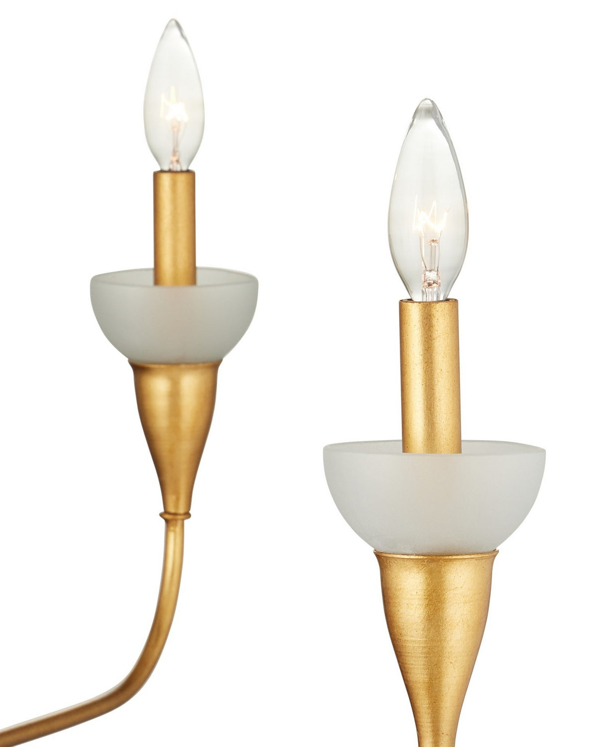 Currey et Compagnie 9000-1328 Aurélia Frost Suspendu Feuille d'or contemporaine/Or contemporain/Givré