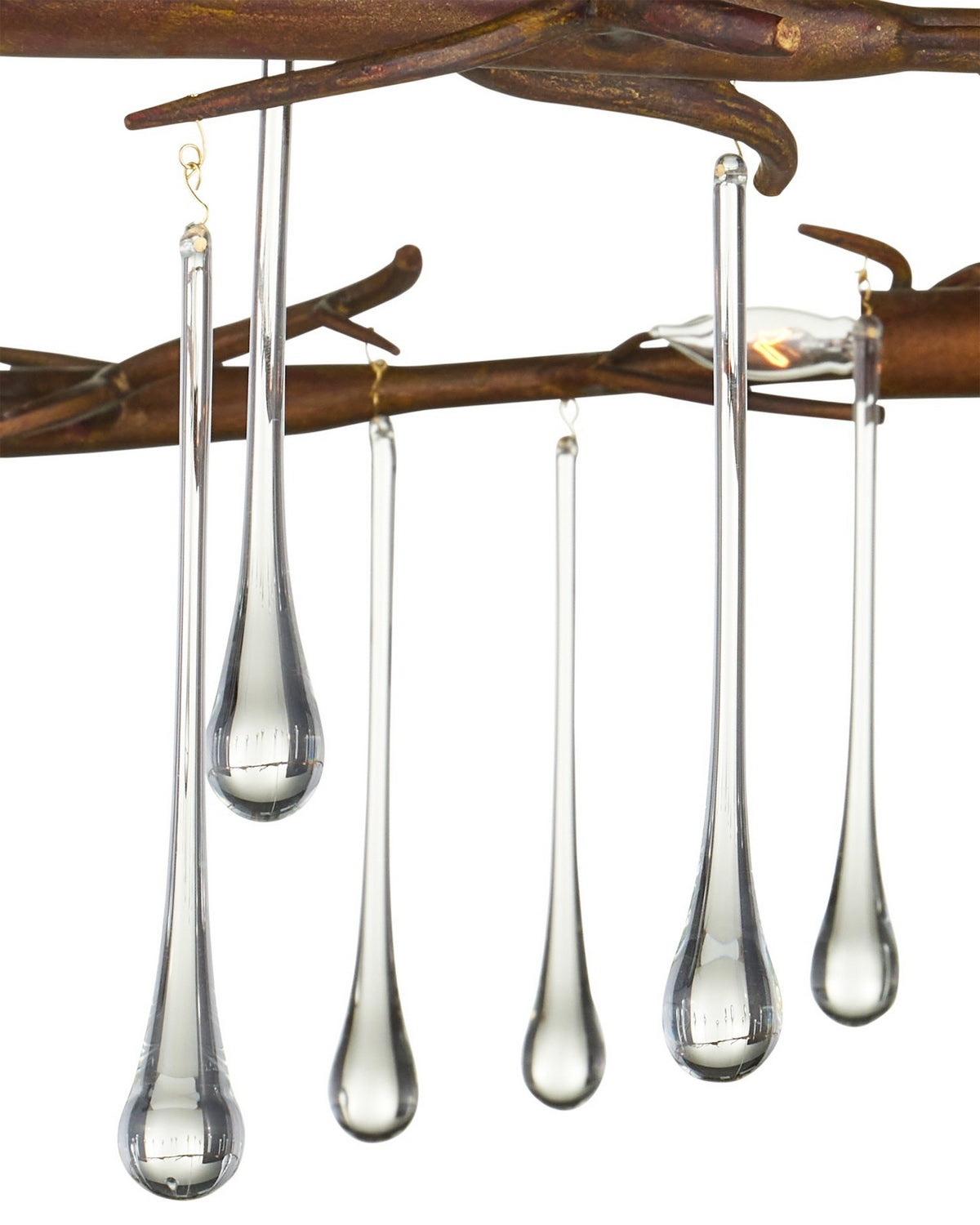 Currey and Company 9000-1333 Morning Grove Chandelier in Rhine Gold/Clear