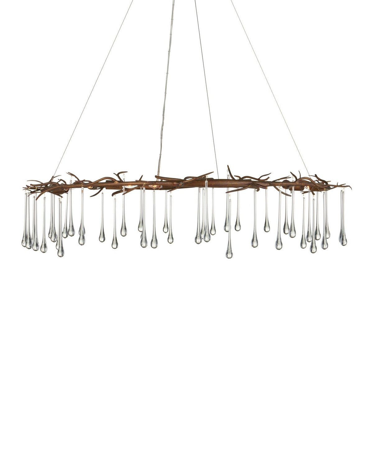 Currey and Company 9000-1333 Morning Grove Chandelier in Rhine Gold/Clear