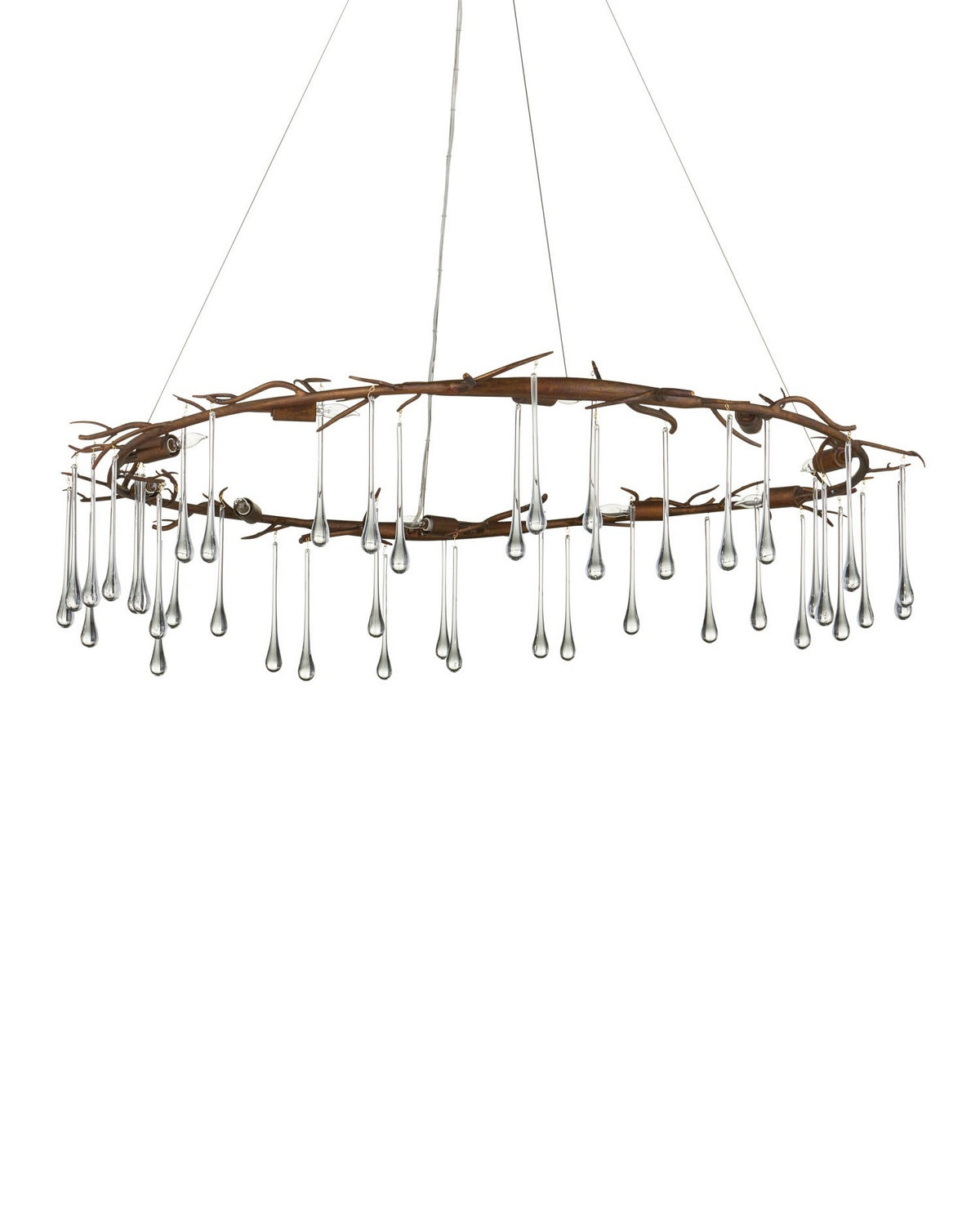 Currey and Company 9000-1333 Morning Grove Chandelier in Rhine Gold/Clear