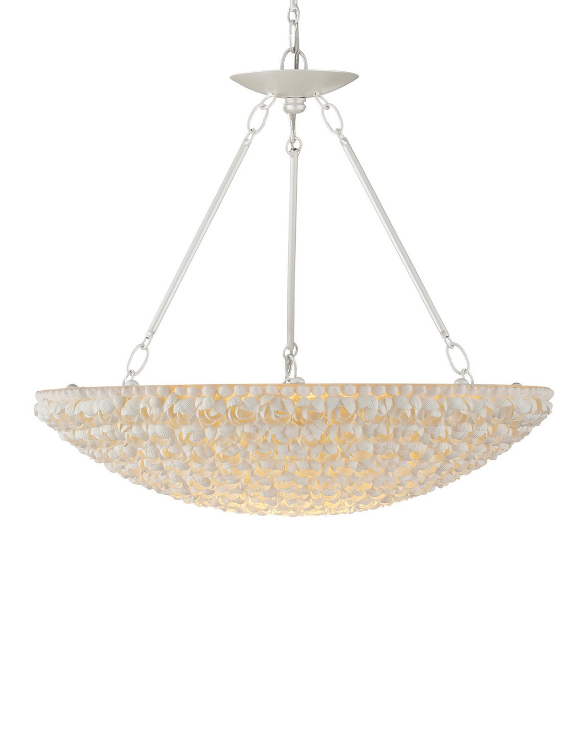 Currey and Company 9000-1341 Virtu Chandelier in Natural/Pearlized White