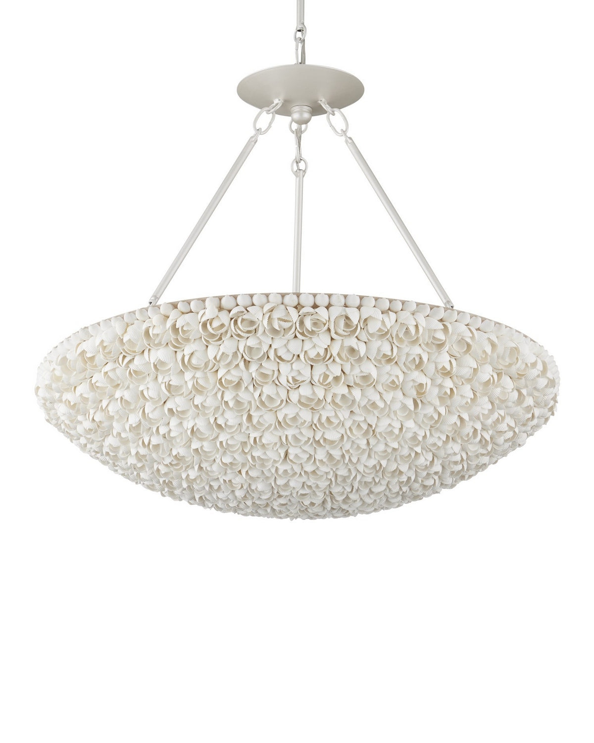 Currey and Company 9000-1341 Virtu Chandelier in Natural/Pearlized White