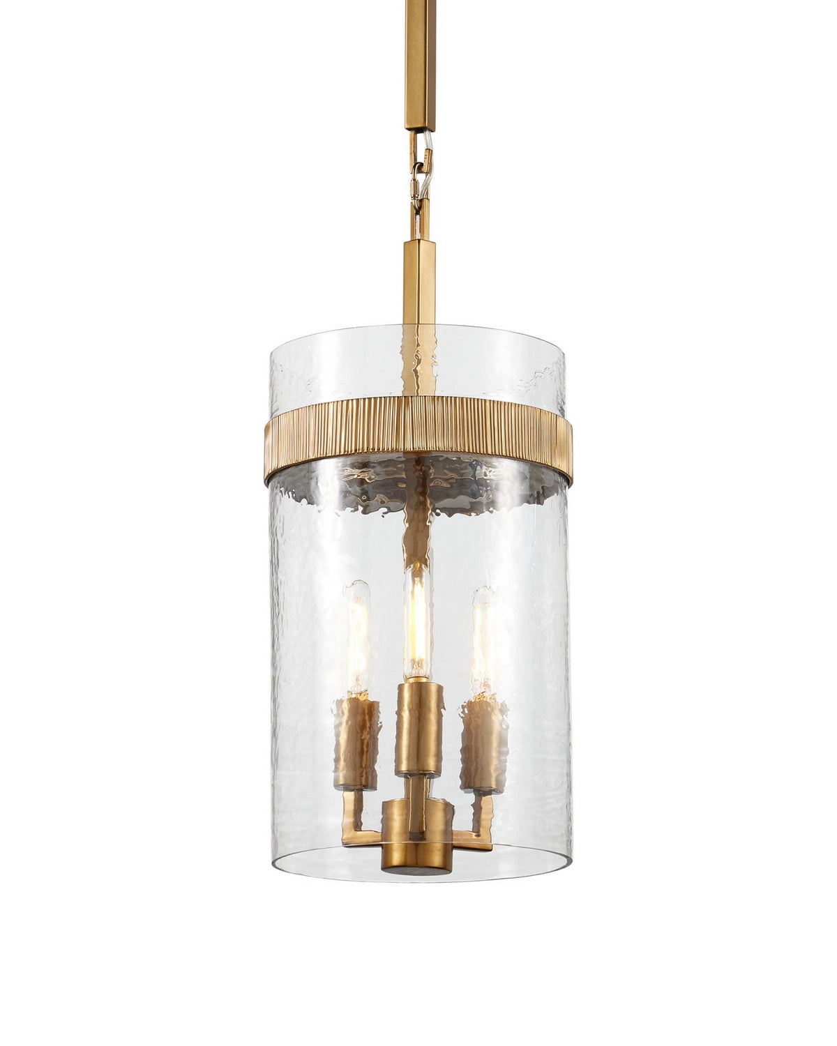 Currey and Company 9000-1348 Sudeley Pendant in Clear/Satin Brass
