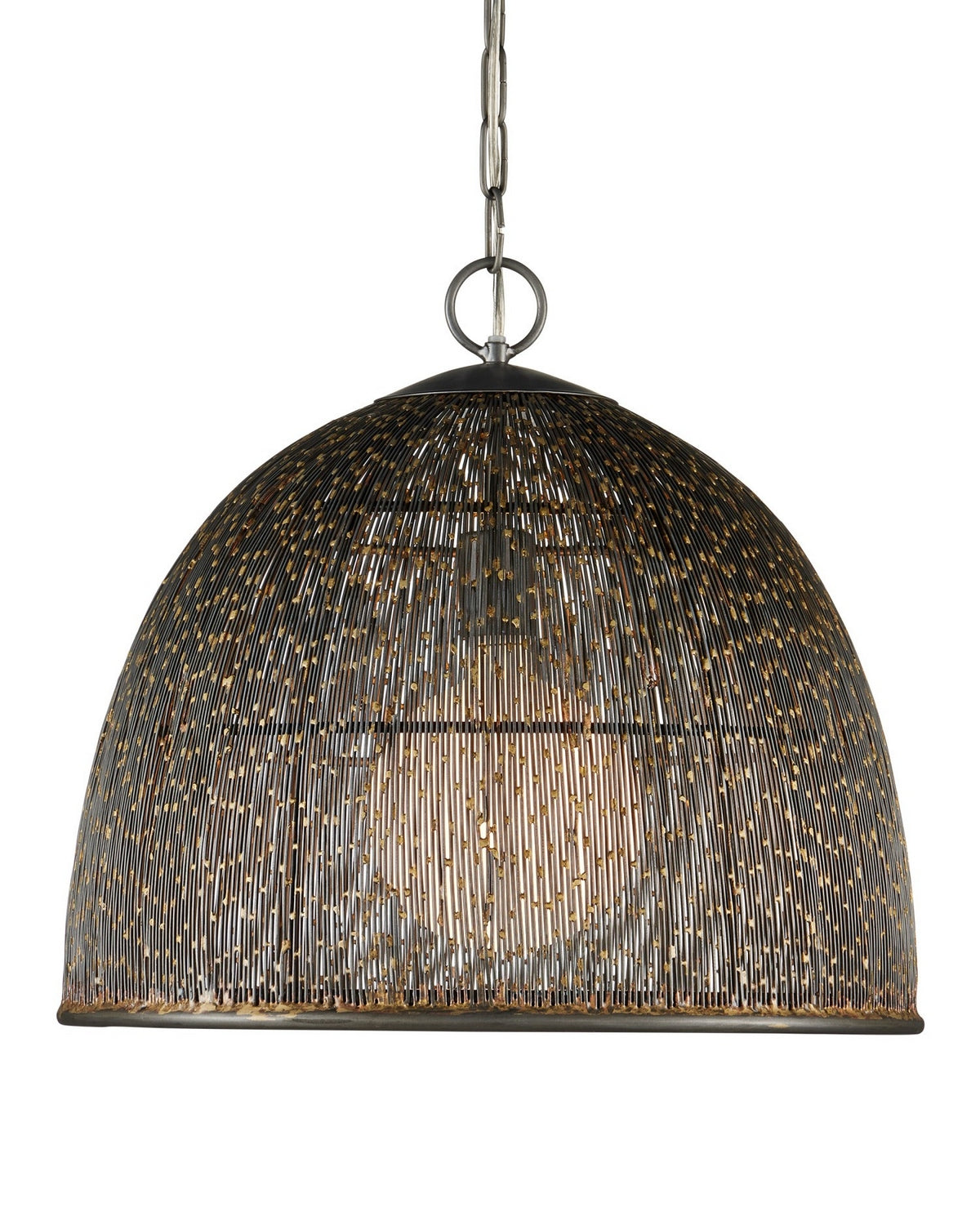 Currey and Company 9000-1353 Eduardo Pendant in Natural Iron/Brass