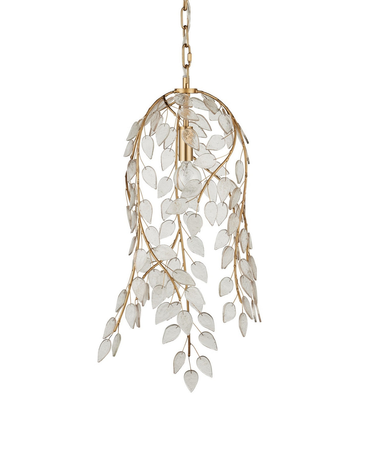 Currey and Company 9000-1354 Banyan Suspension en laiton antique/transparent