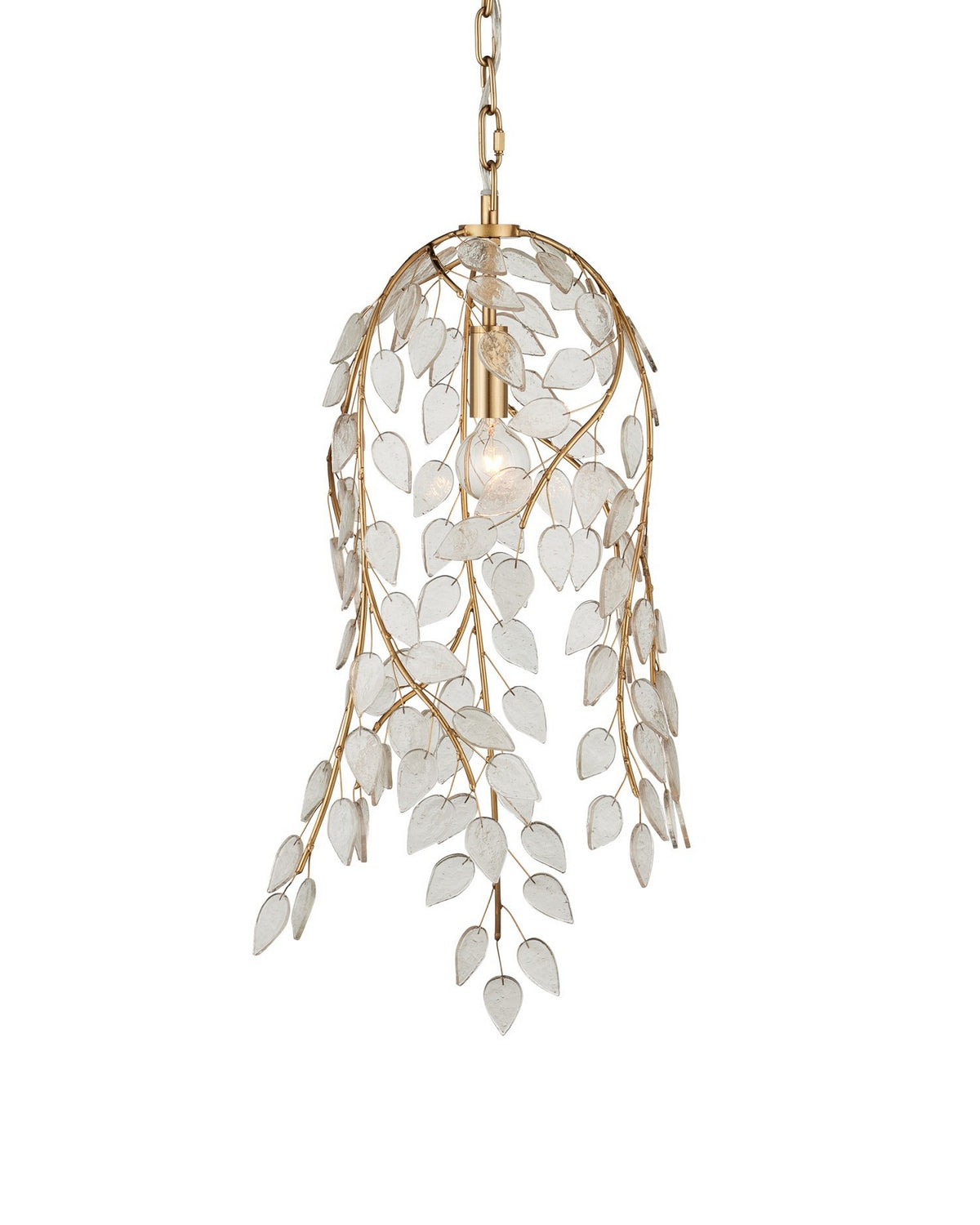 Currey and Company 9000-1354 Banyan Suspension en laiton antique/transparent