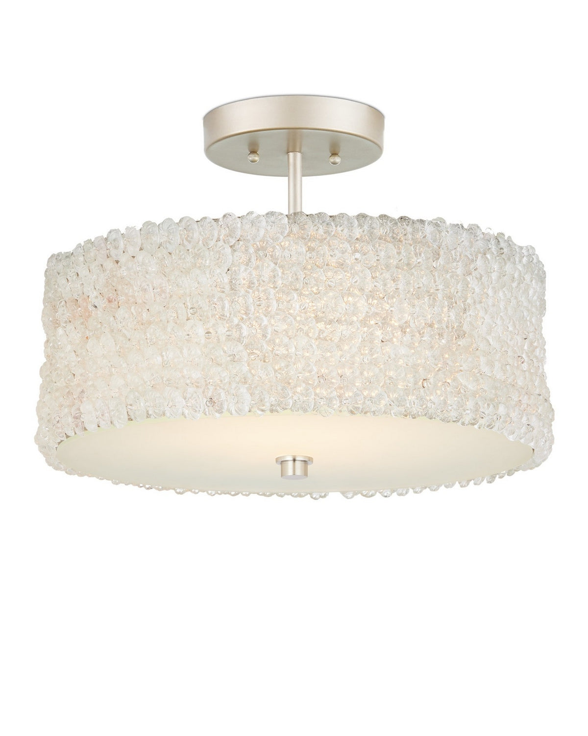 Currey et Compagnie 9000-1361 Florecitas Semi-Plafonnier en clair/nickel