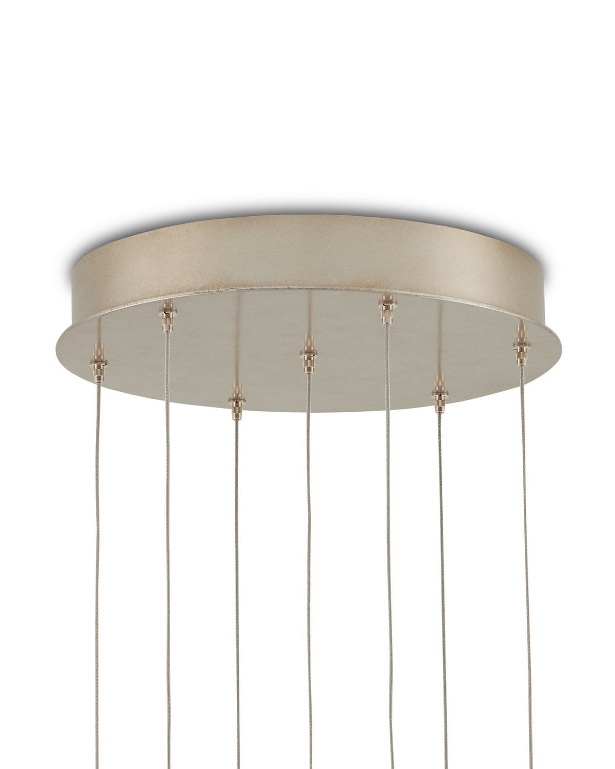 Canule ronde multi-gouttes Currey and Company 9000-1381 Suspension En laiton vieilli/blanc/argent