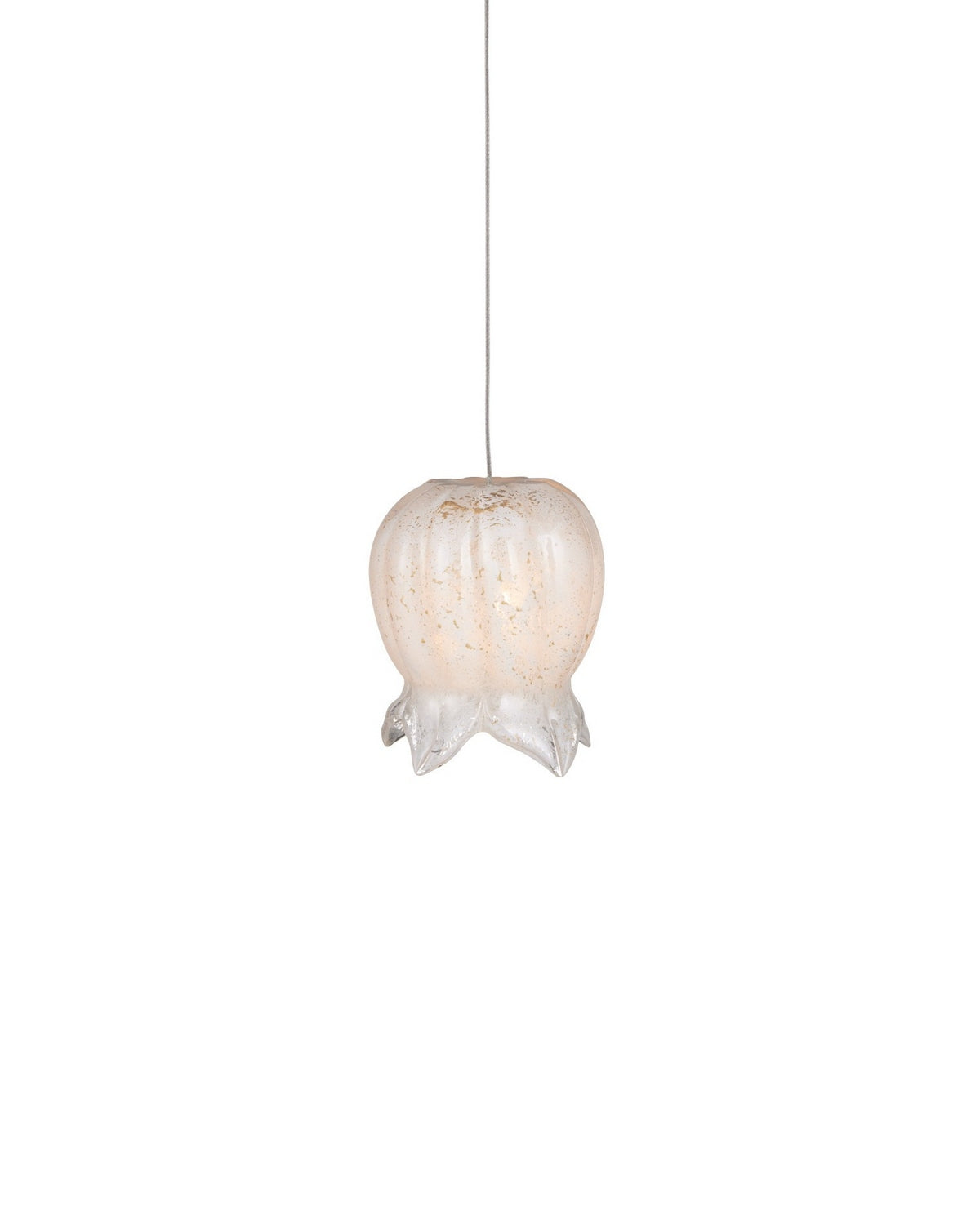 Currey and Company 9000-1403 Polpo Rond Multi-Drop Suspension en blanc/argent