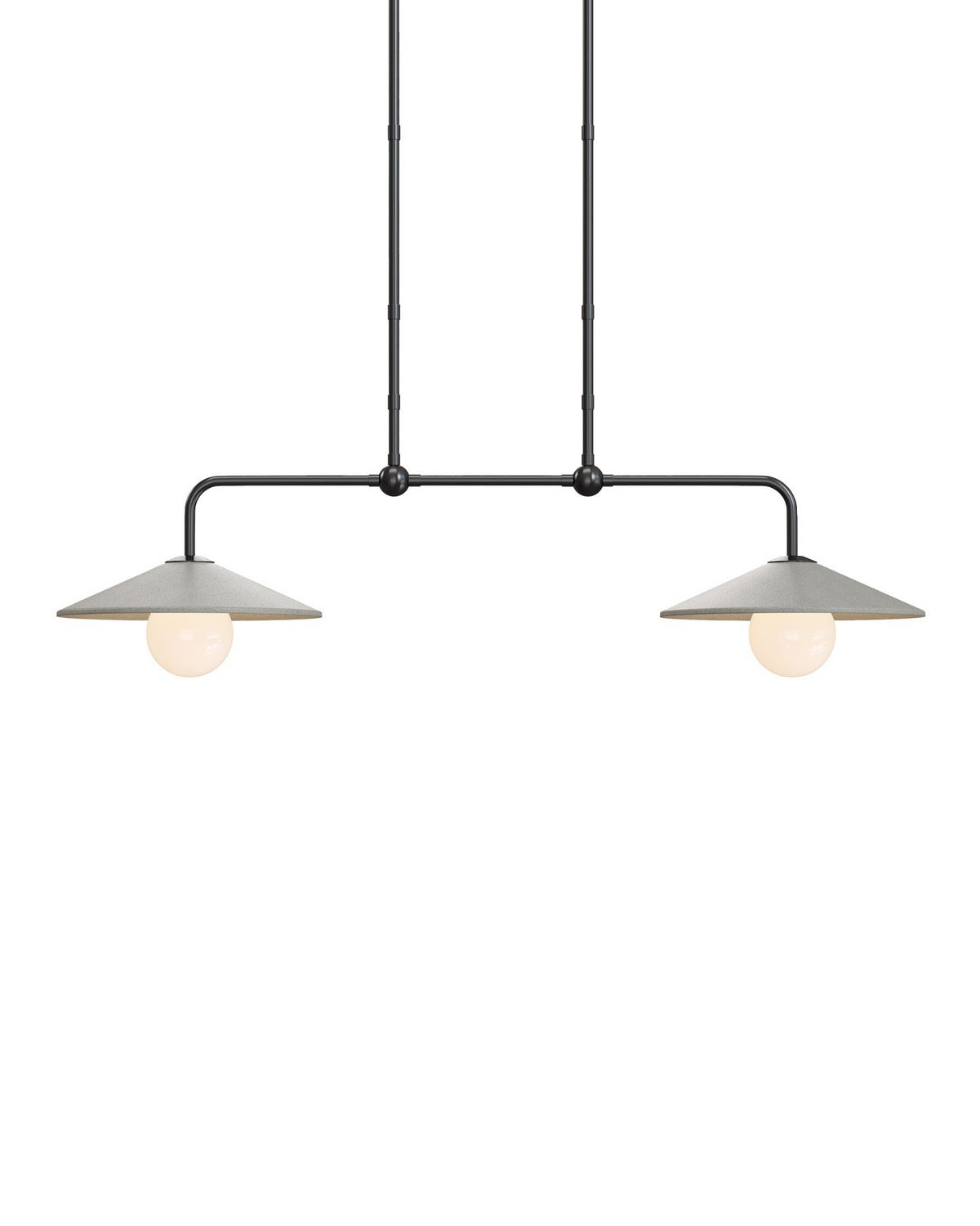Currey and Company 9500-0022 Bothy Outdoor Suspension en naturel/noir/blanc givré