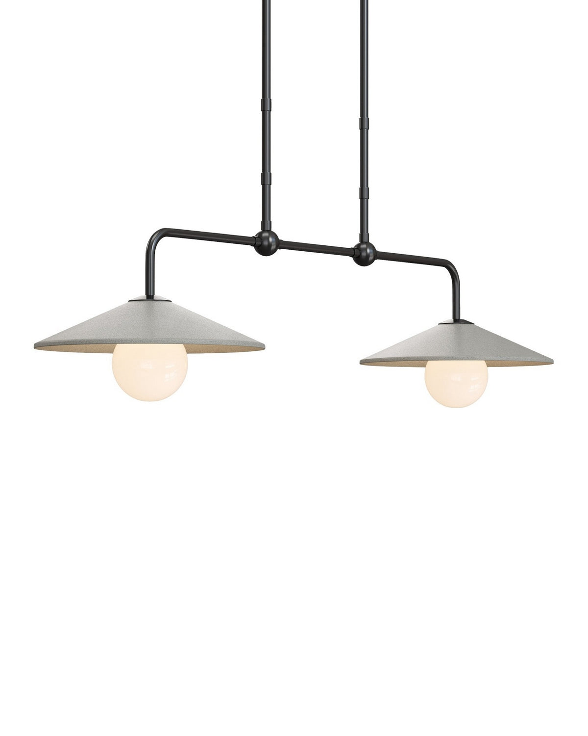 Currey and Company 9500-0022 Bothy Outdoor Suspension en naturel/noir/blanc givré
