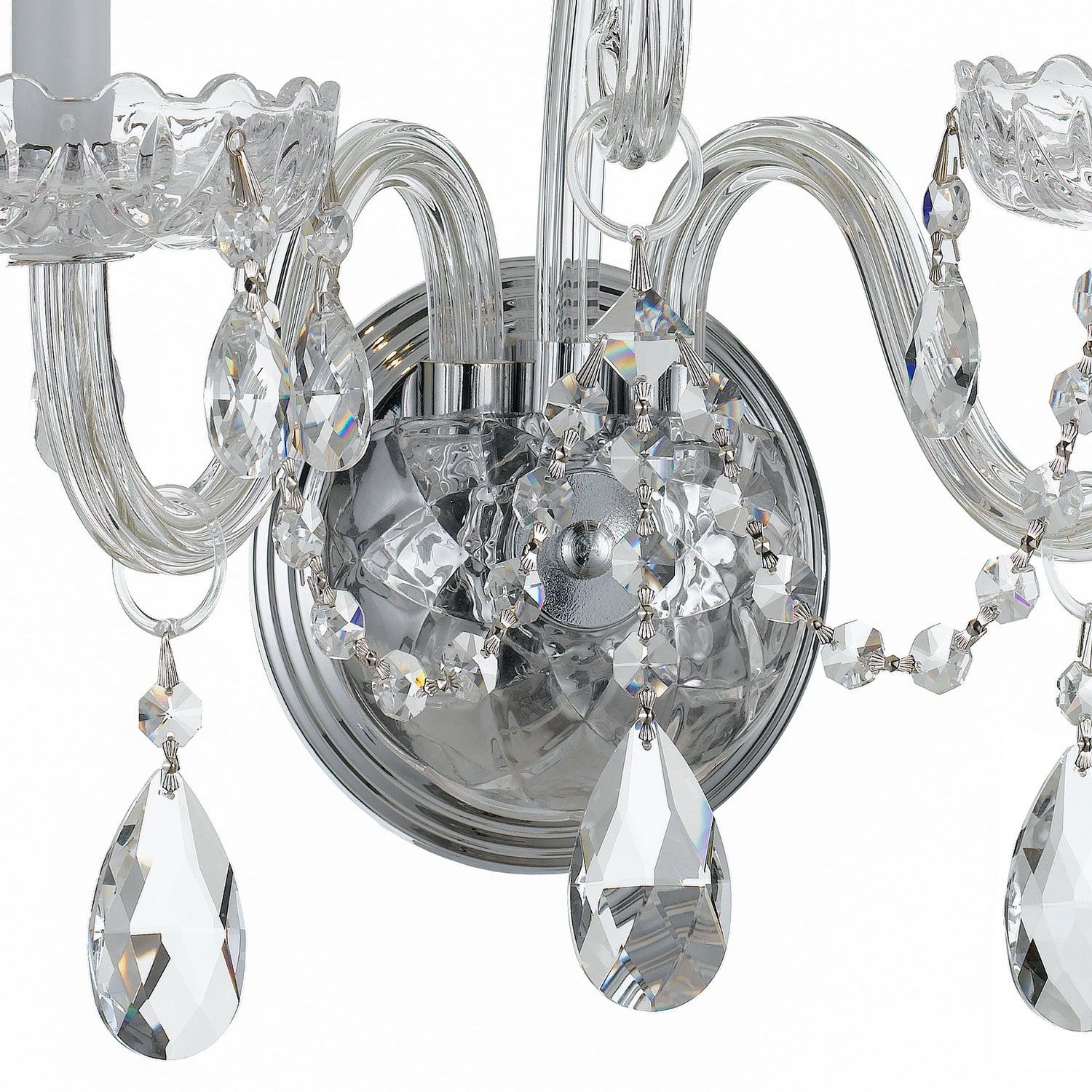 Crystorama - 1032-CH-CL-SAQ - Deux lumières Murale - Cristal traditionnel - Chrome poli