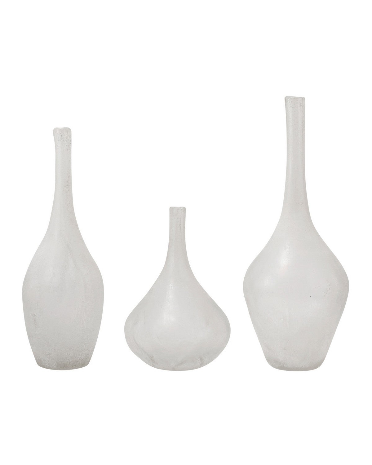 Ensemble de 3 vases Alba blancs de Currey and Company (réf. 1200-1127).