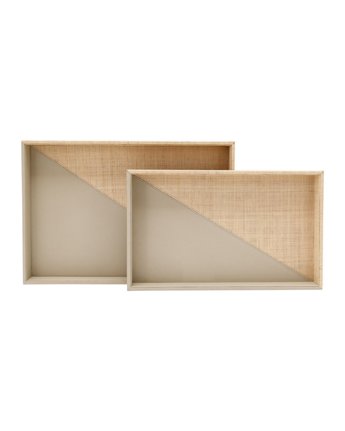 Currey and Company 1200-1142 Plateaux Evren, lot de 2, gris/naturel