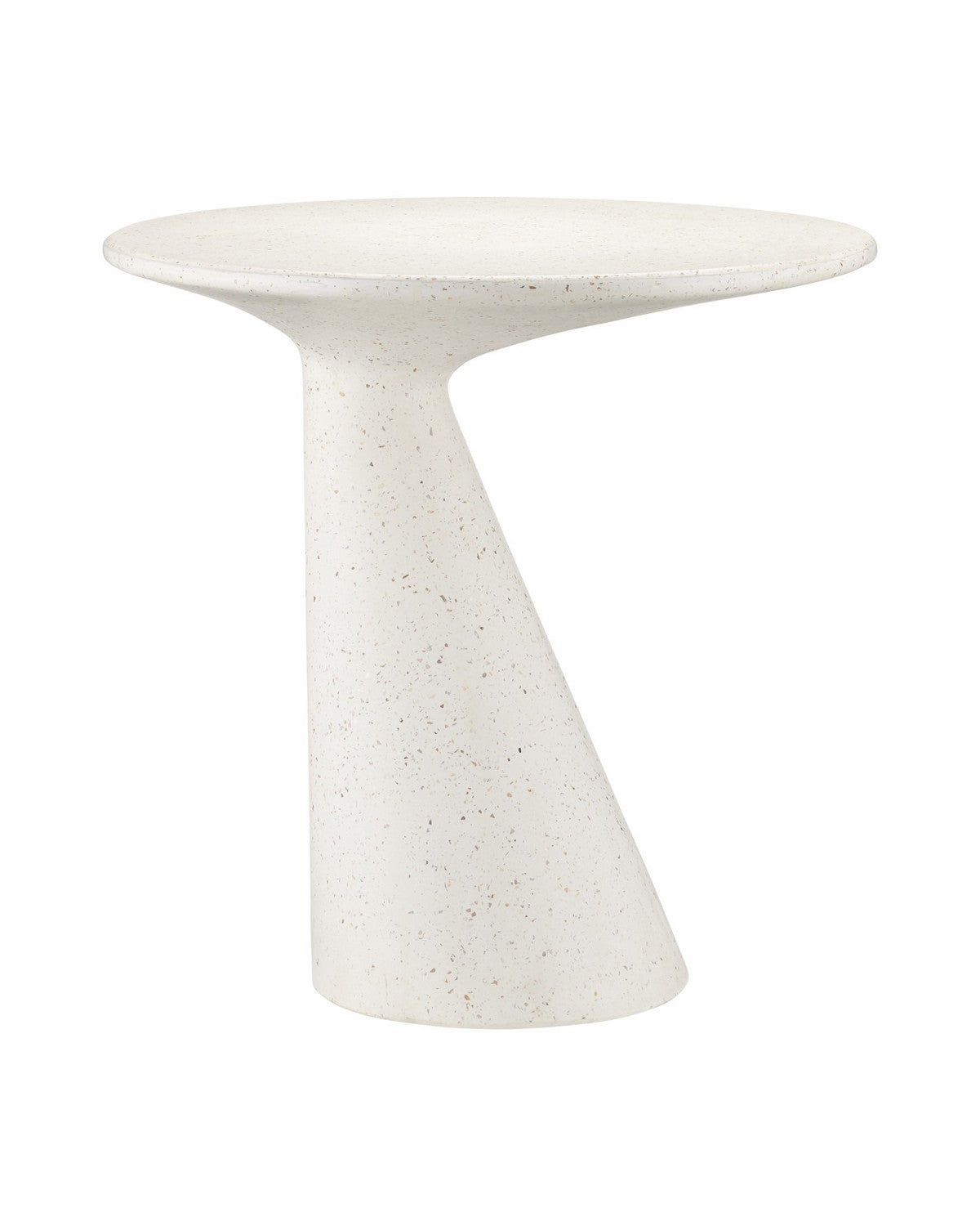 Table d'appoint Pendurado Terrazzo C, Currey and Company 2000-0055, coloris ivoire.