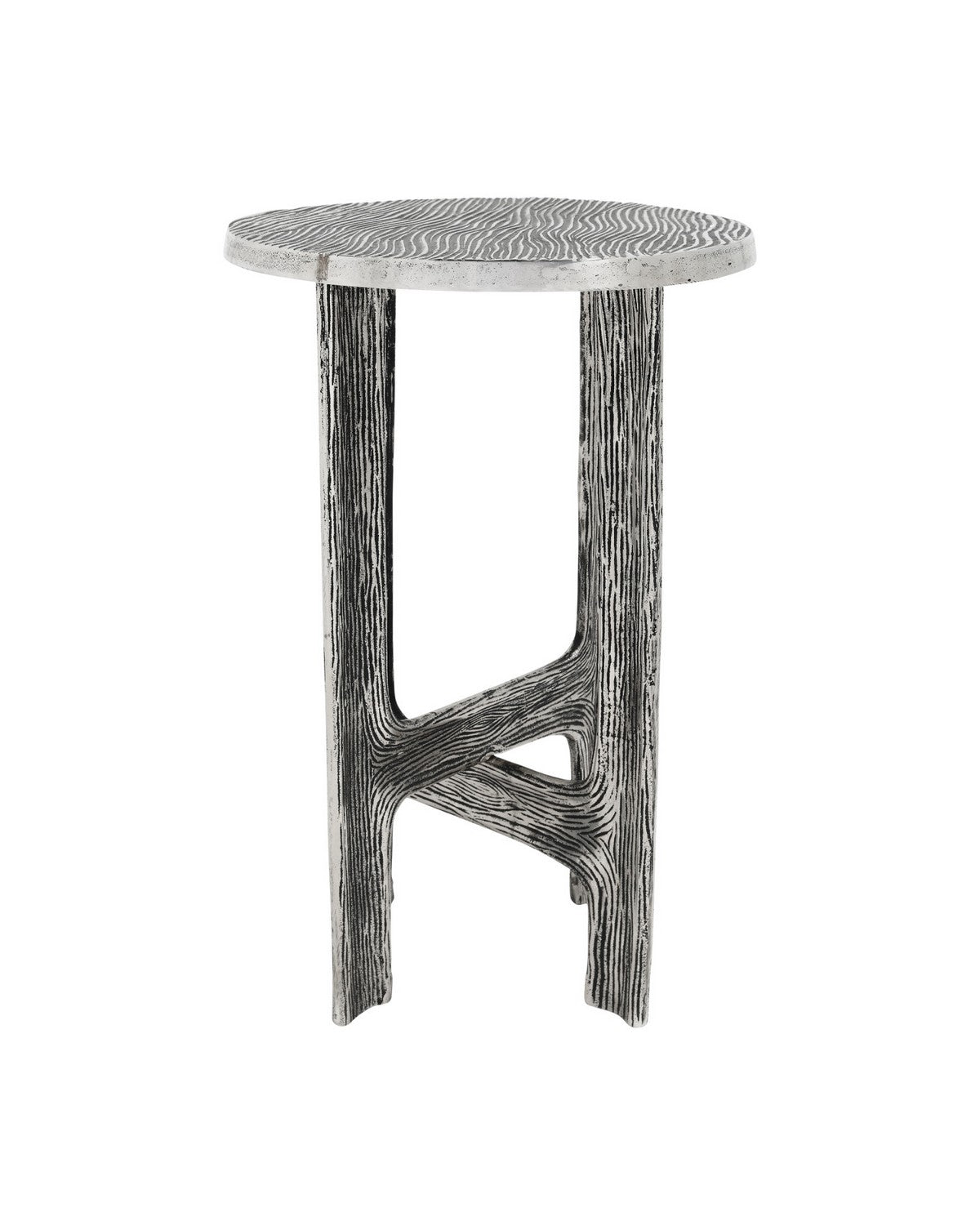 Currey and Company 4000-0265 Structure Accent Table in Antique Nickel