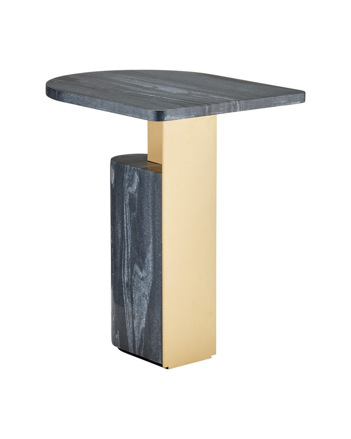 Table d'appoint Aldous 4000-0279 de Currey and Company, coloris noir et or