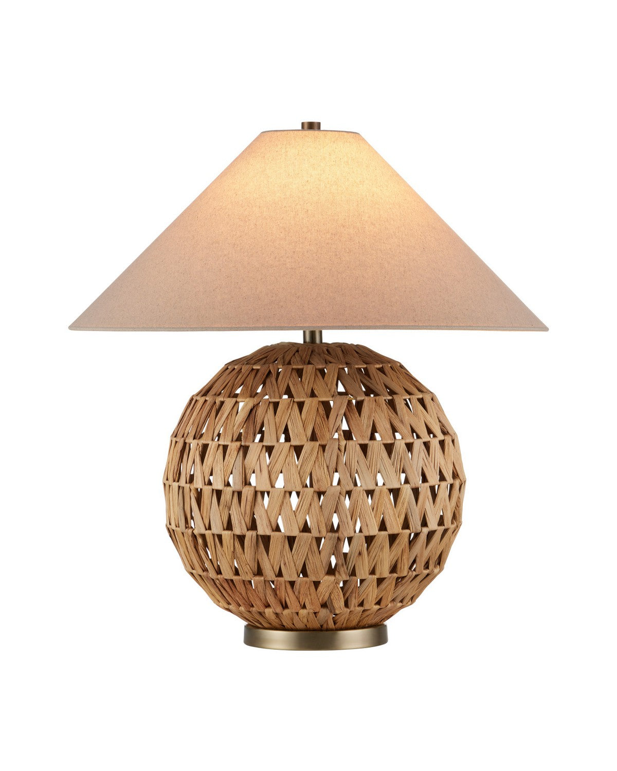 Currey and Company 6000-1085 Casimer Table Lamp in Natural/Brass