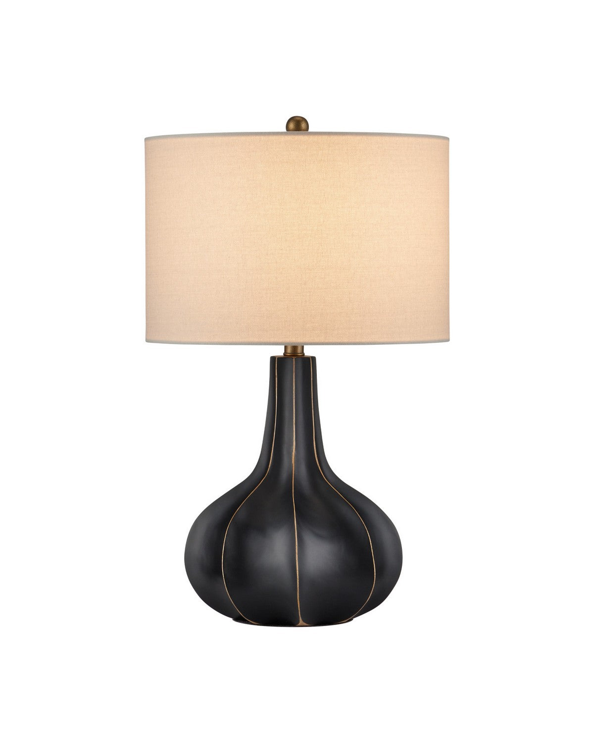 Currey and Company 6000-1091 Bonbori Table Lamp in Black