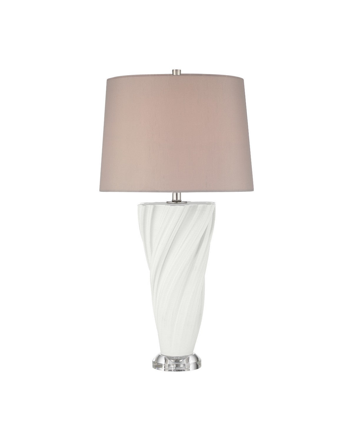 Currey et Compagnie 6000-1105 Ascension Lampe de table en blanc cassé/transparent