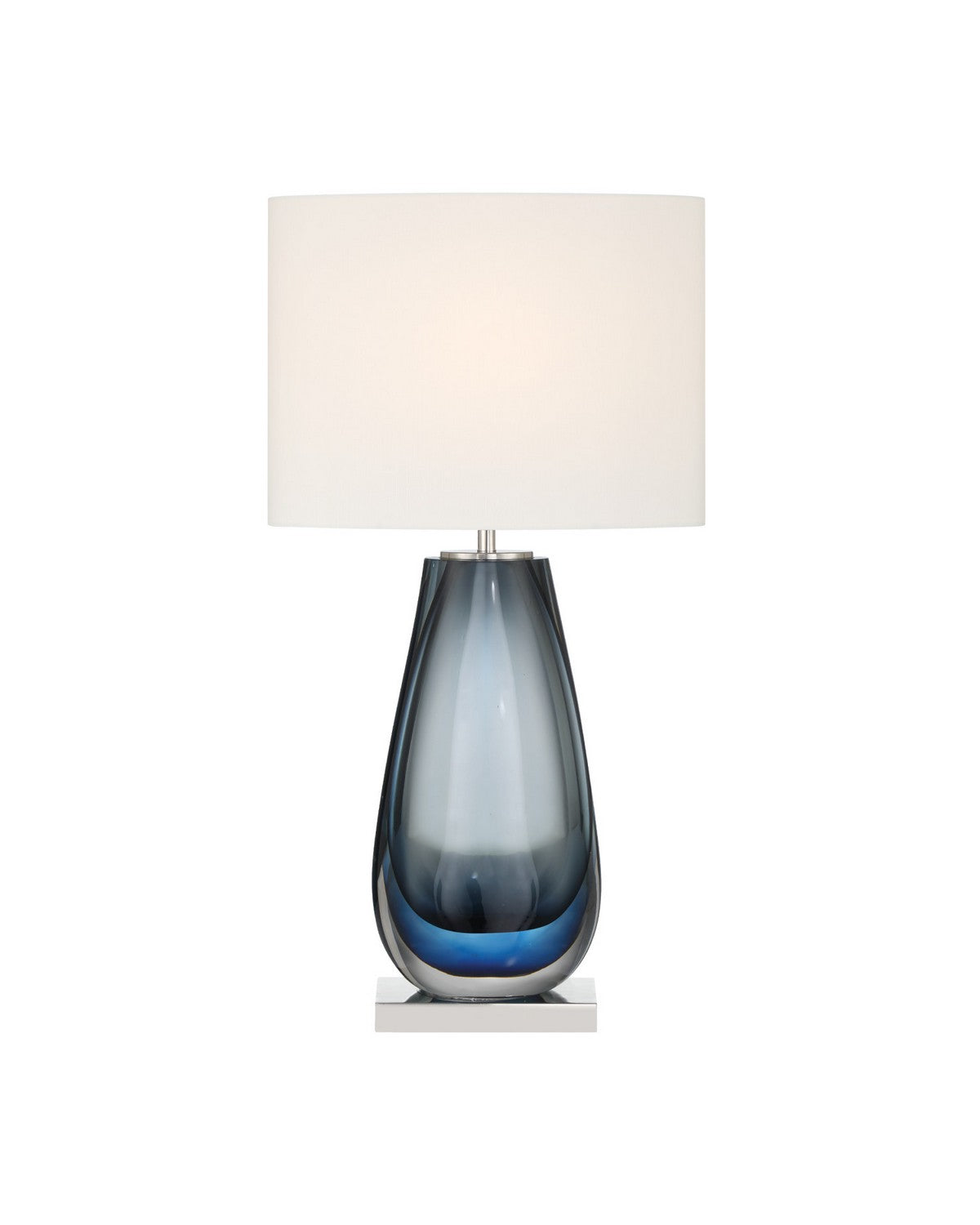 Currey and Company 6700-0024 Danza sans fil Lampe de table en nickel bleu/transparent/poli