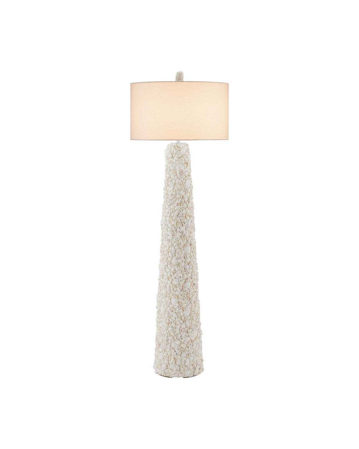 Lampadaire Turbinella Currey and Company 8000-0189 en blanc sucre/naturel