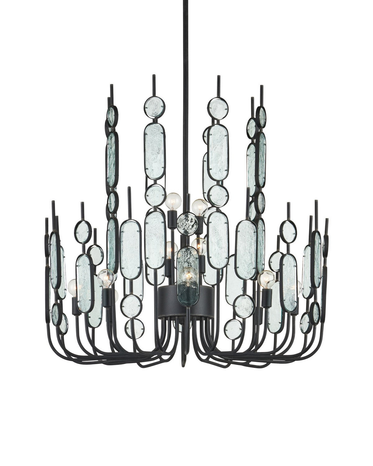 Currey et Compagnie 9000-1446 Ettore Suspendu en clair/forgeron