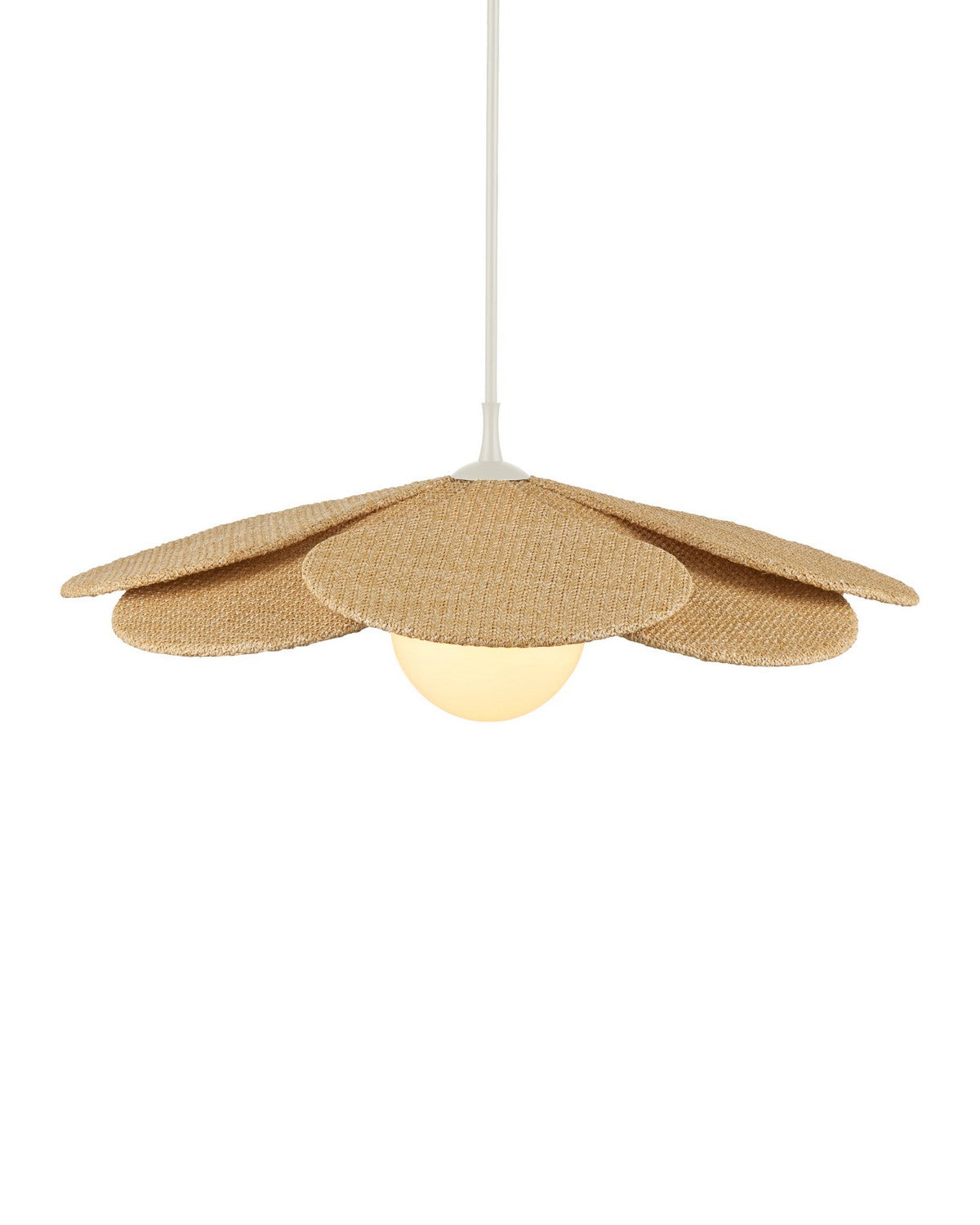 Currey and Company 9500-0032 Cabo Outdoor Suspension En naturel/crème/blanc