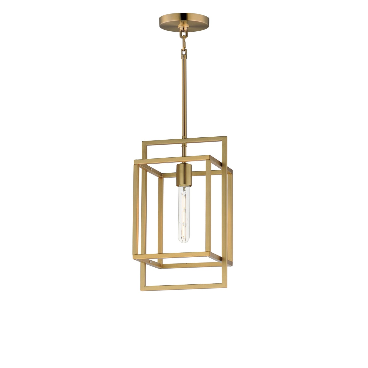 Maxim Lighting 10411NAB Gridline Pendant in Natural Aged Brass