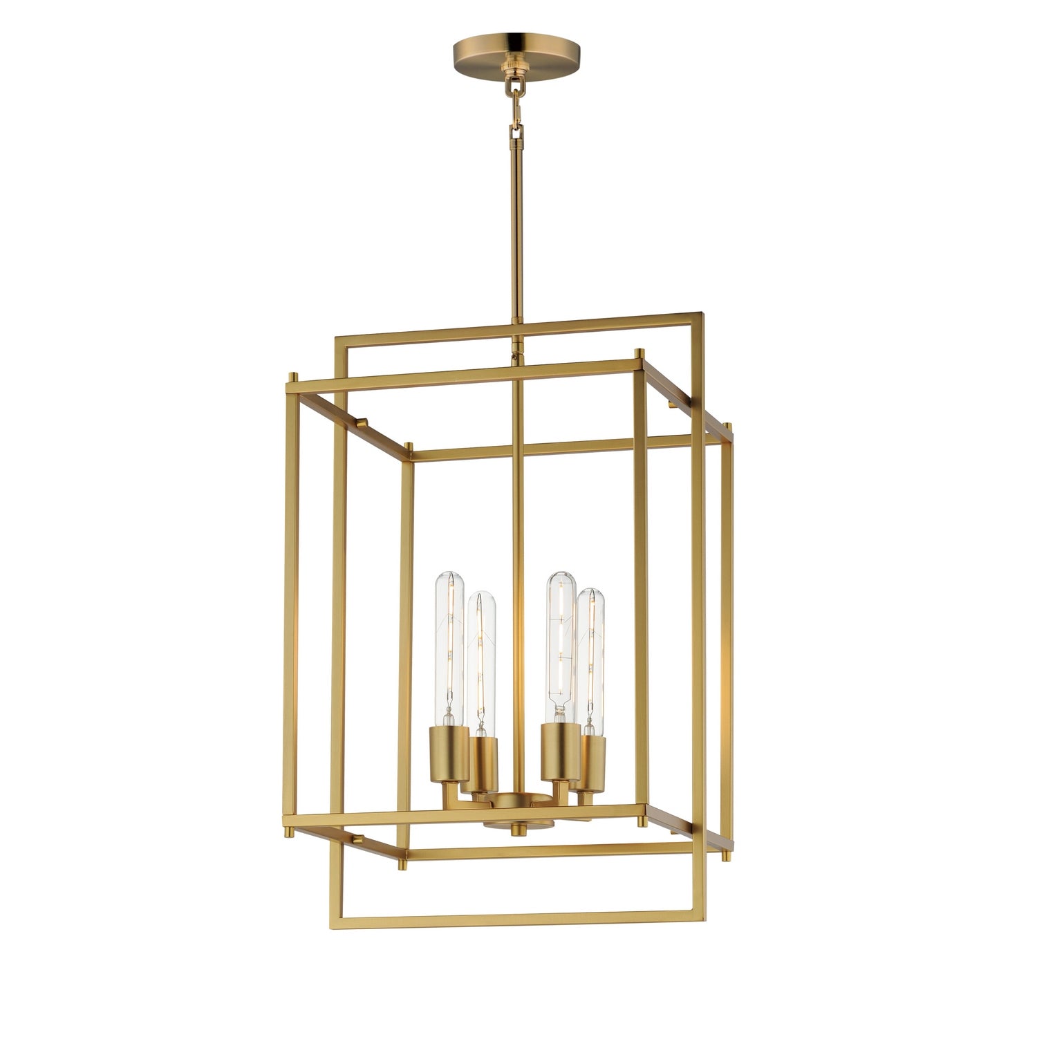 Maxim Lighting 10412NAB Gridline Pendant in Natural Aged Brass