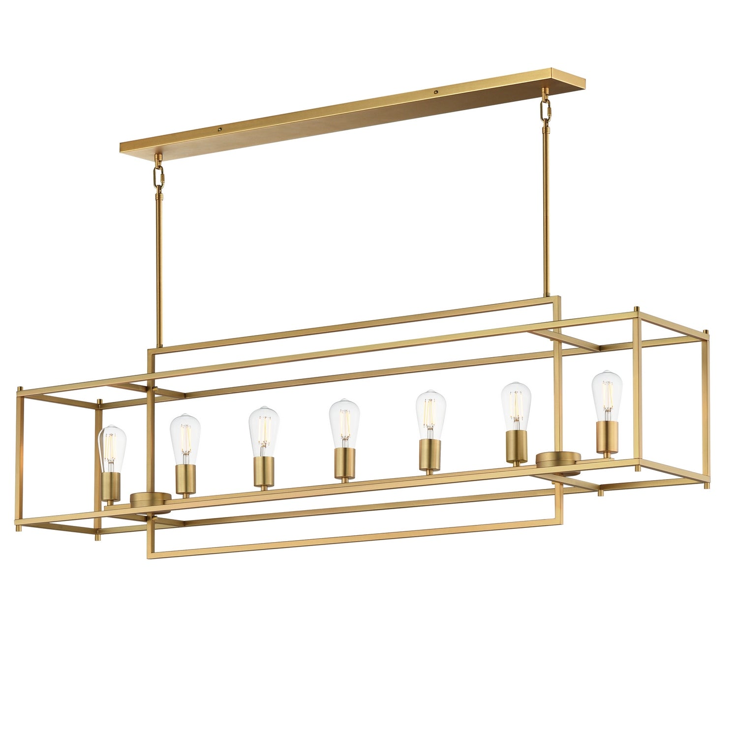 Maxim Lighting 10417NAB Gridline Linear Pendant in Natural Aged Brass