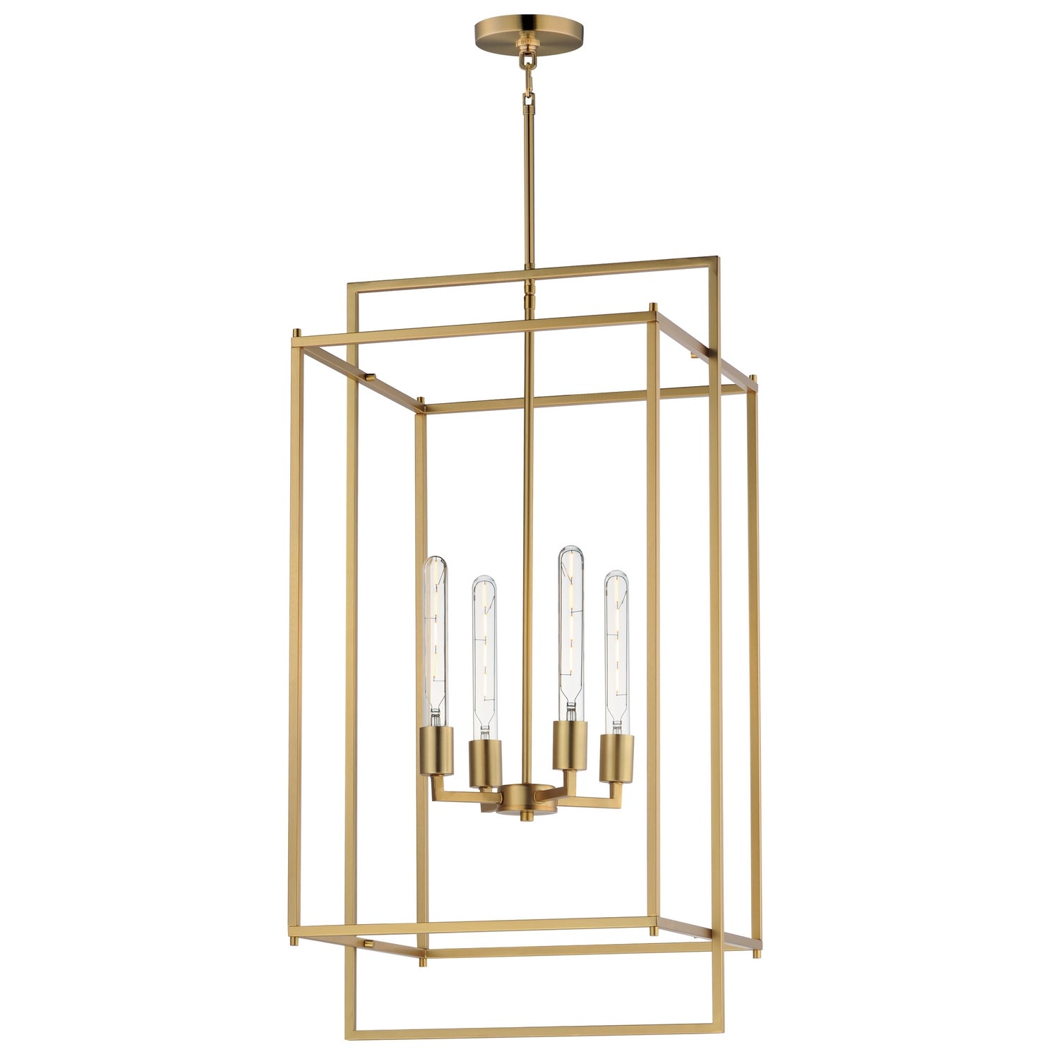 Maxim Lighting 10413NAB Gridline Pendant in Natural Aged Brass