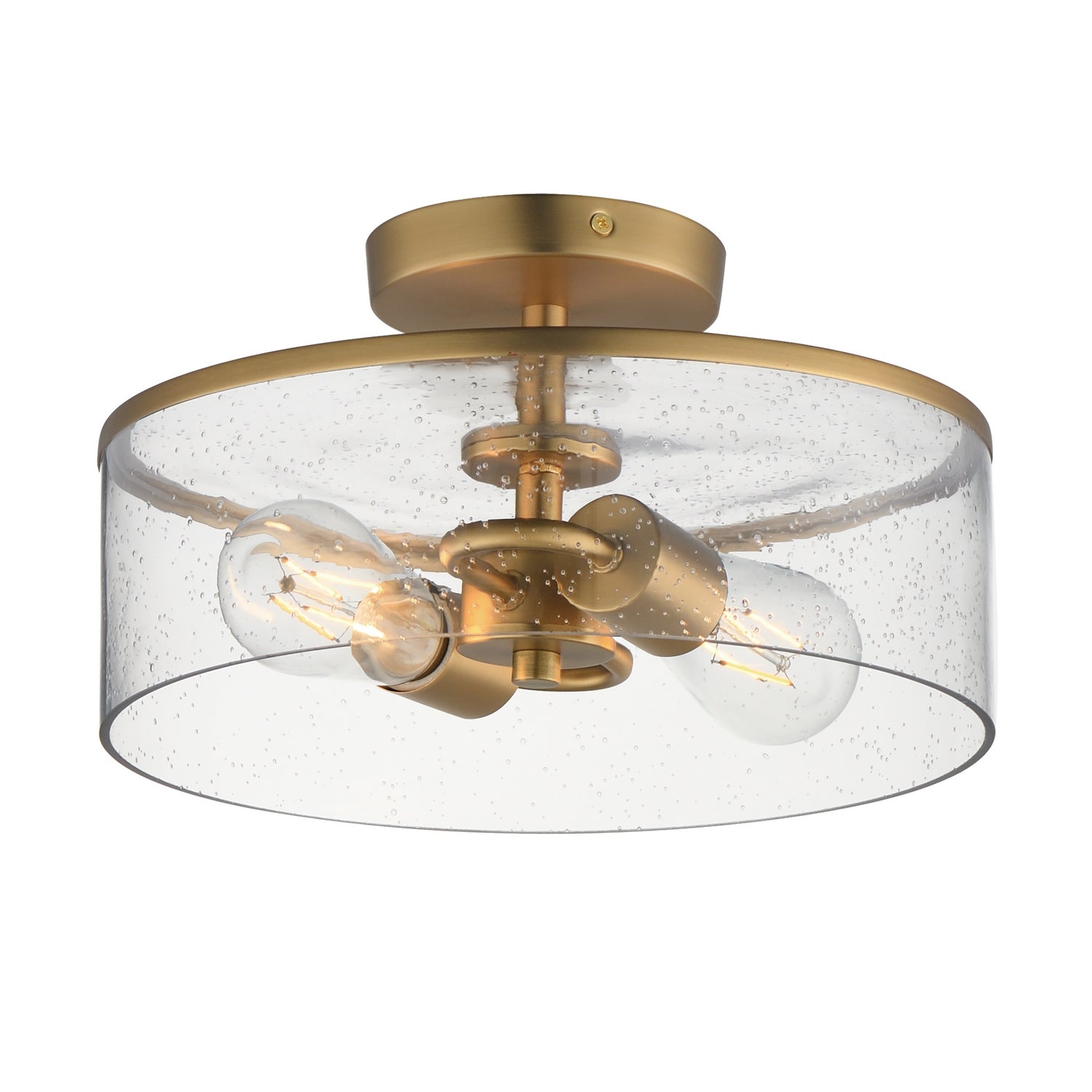 Maxim Lighting 10469CDNAB Livingston Semi Flush Mount in Natural Aged Brass