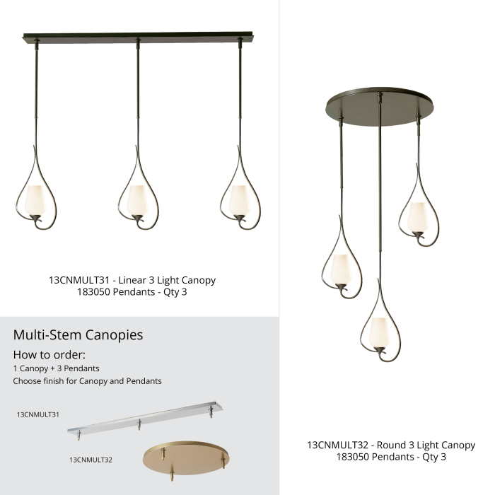 Hubbardton Forge 183050 Flora Up Light Mini Pendant