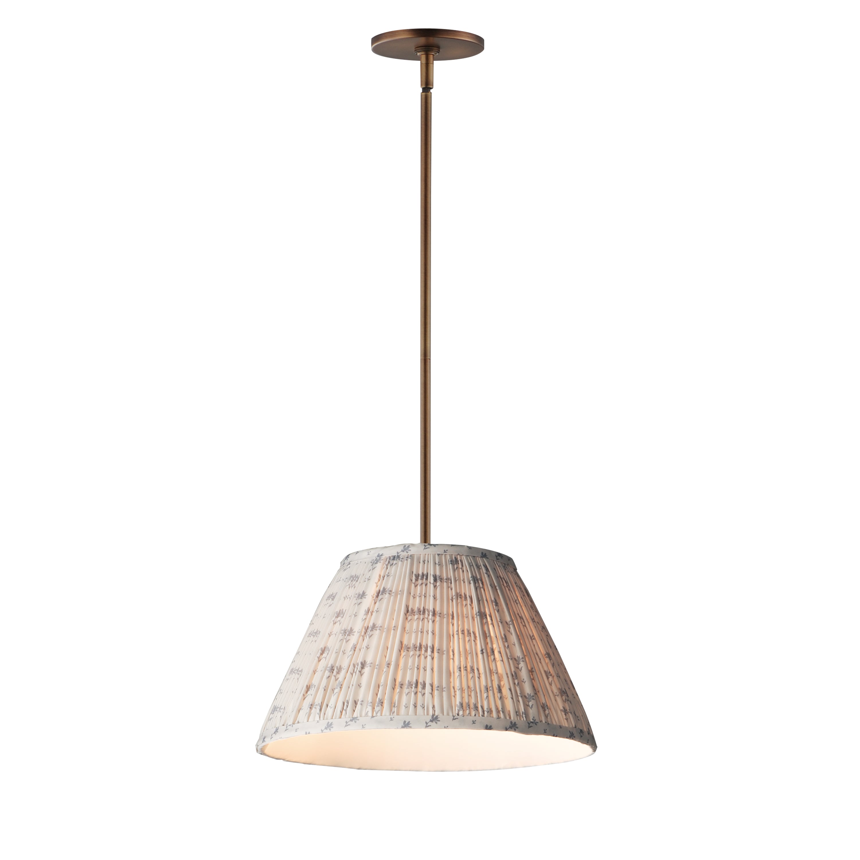 Éclairage Maxim 18411BWWBR Dunbridge 14" Suspension en laiton vieilli