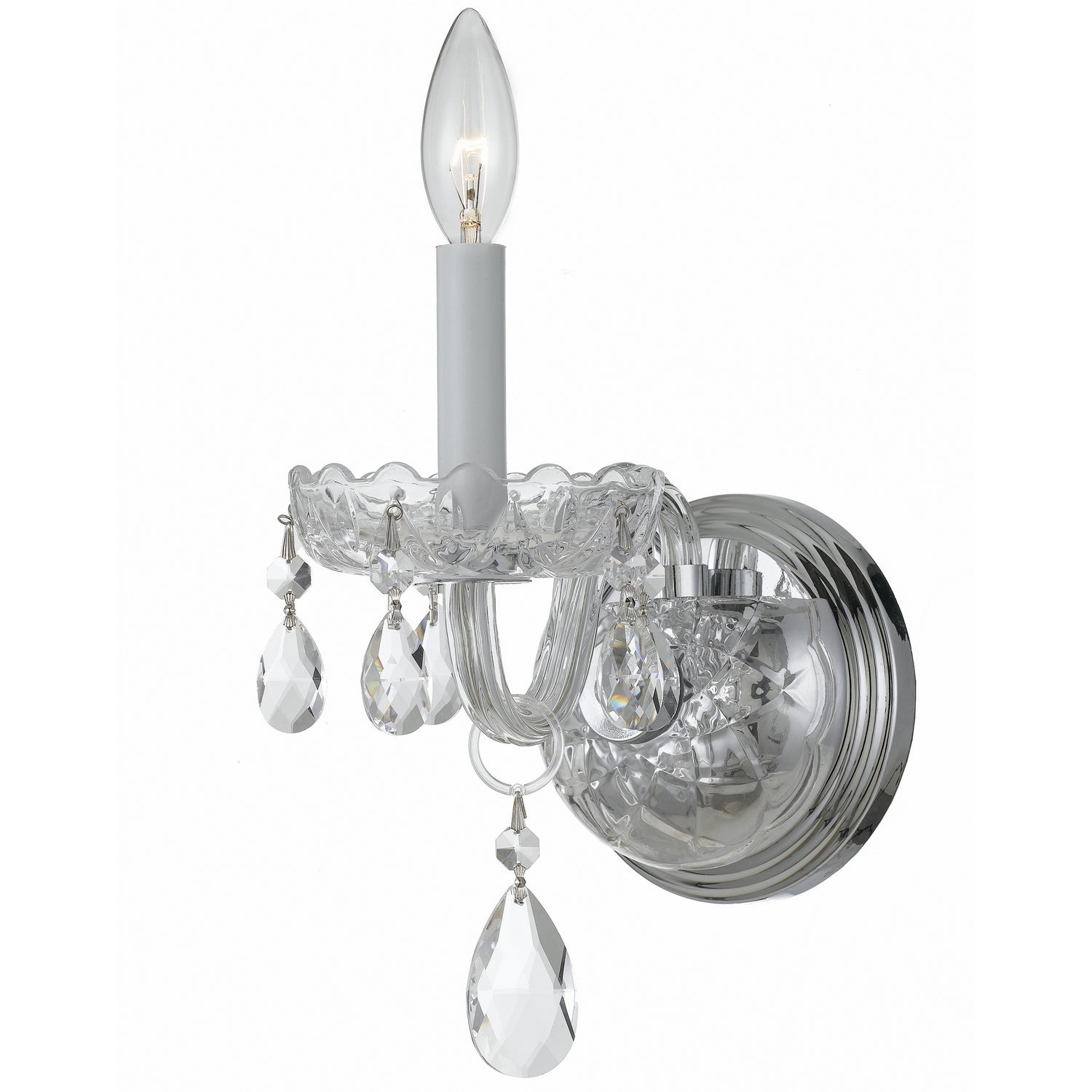 Crystorama - 1031-CH-CL-S - Une lampe Murale - Cristal traditionnel - Chrome poli