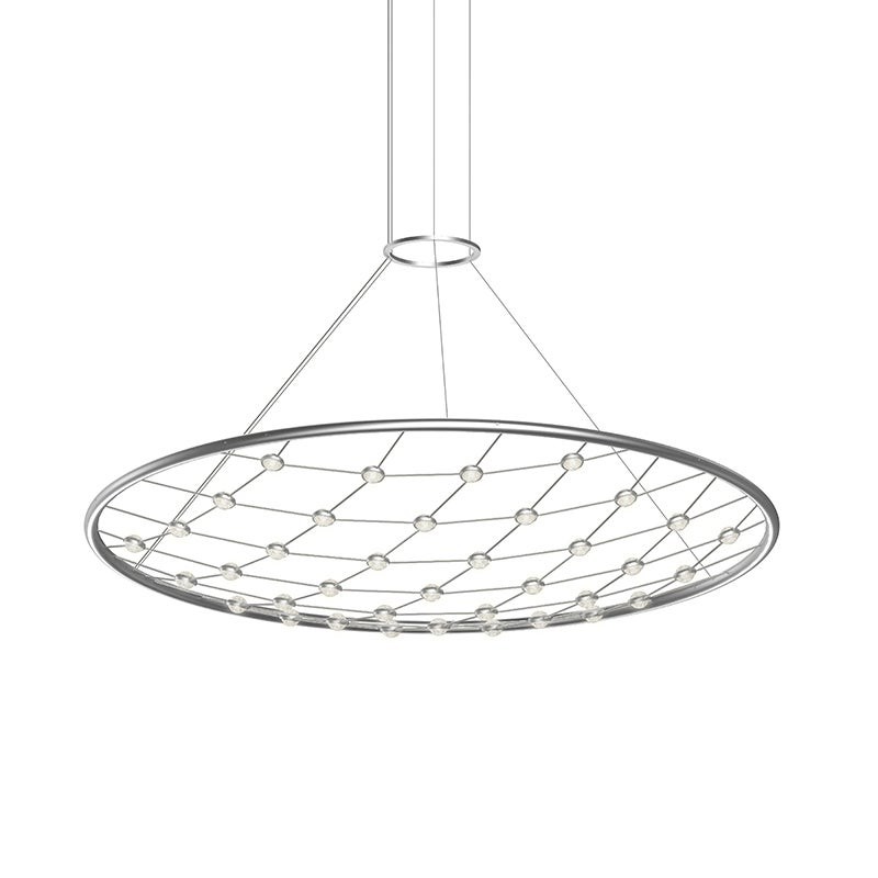 Sonneman 1898.16C Constellation Galaxy Matrix Rond Suspendu en aluminium satiné brillant