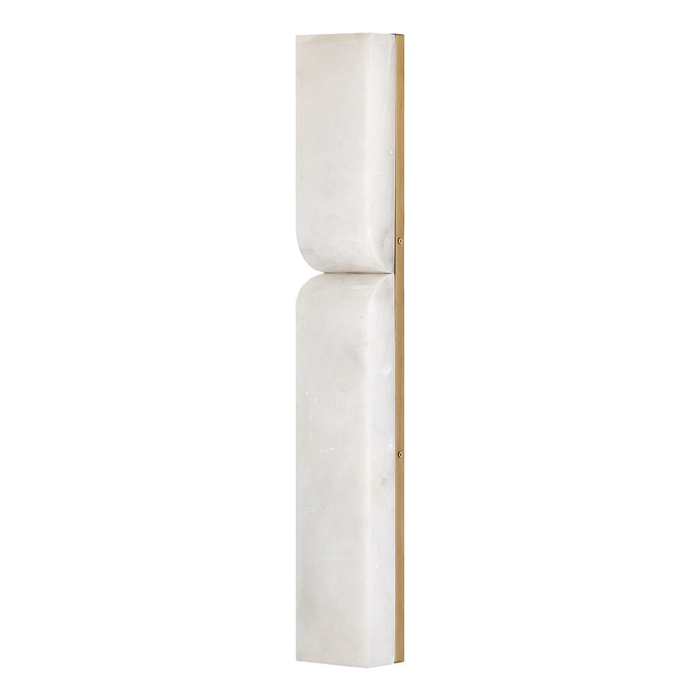 Fredrick Ramond FR41972LCB Alune LED Alabaster Sconce in Lacquered Brass