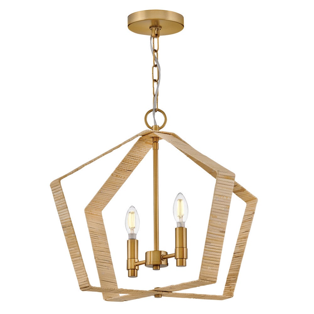 Lark 83647LCB Sammi Pendant in Lacquered Brass