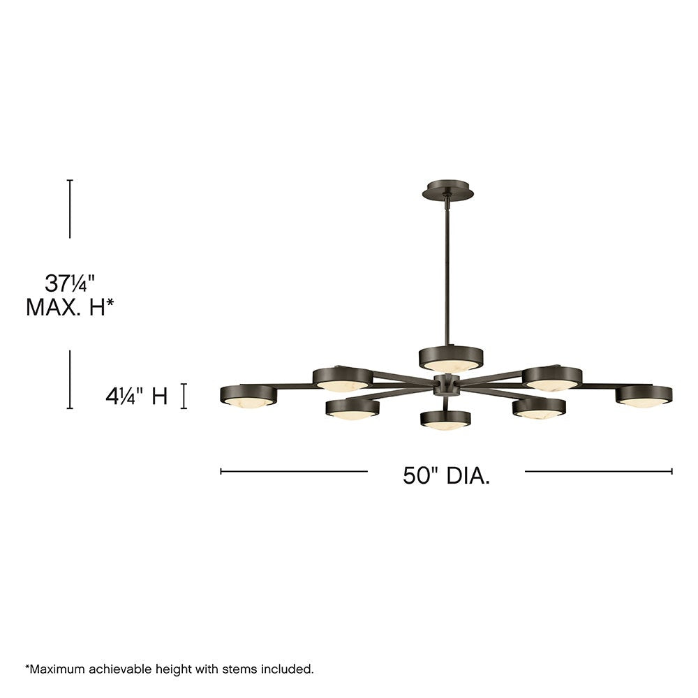 Fredrick Ramond FR31014BX Cava LED Profil bas Suspendu/Semi-affleurant en oxyde noir