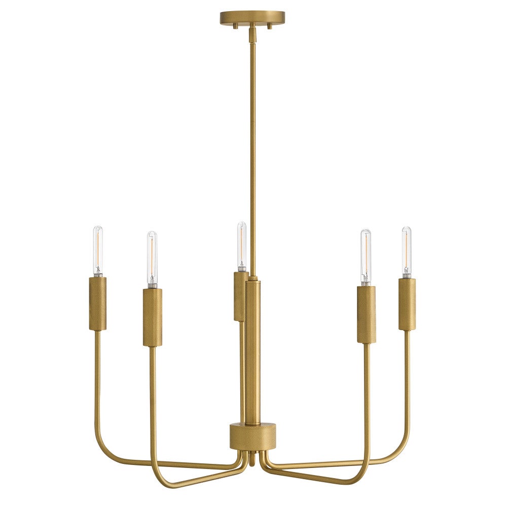 Lark 83634LCB Austen Rope Wrapped Chandelier in Lacquered Brass