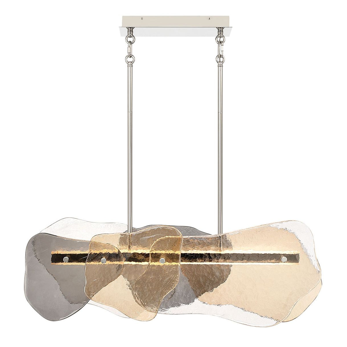 Europhase 50462-018 Grotto LED Linéaire Suspendu en nickel poli