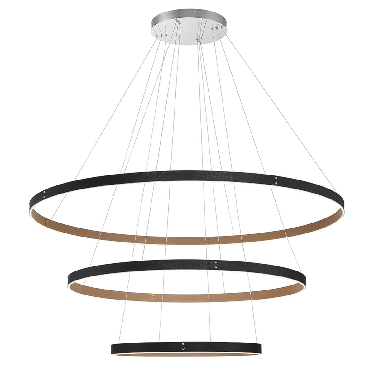 Eurofase 43900-015 Verdura 3-Tier LED Chandelier in Black