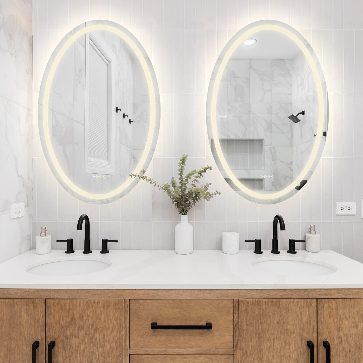 Savoy House 2-1228-24X36 Beckett Oval Frontlit and Backlit LED Mirror