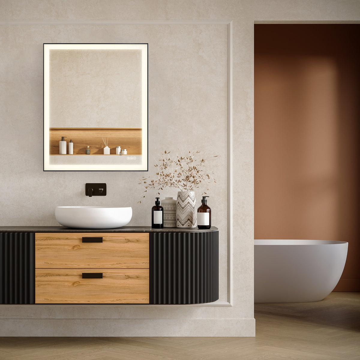Miroir LED Savoy House Paulding 2-1230-30X36 noir