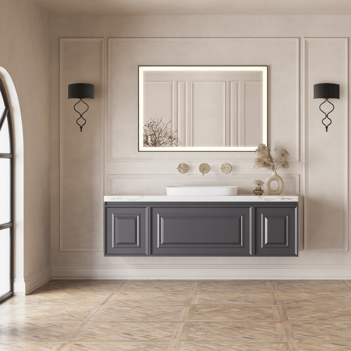 Miroir LED Savoy House Paulding 2-1231-48X32 noir