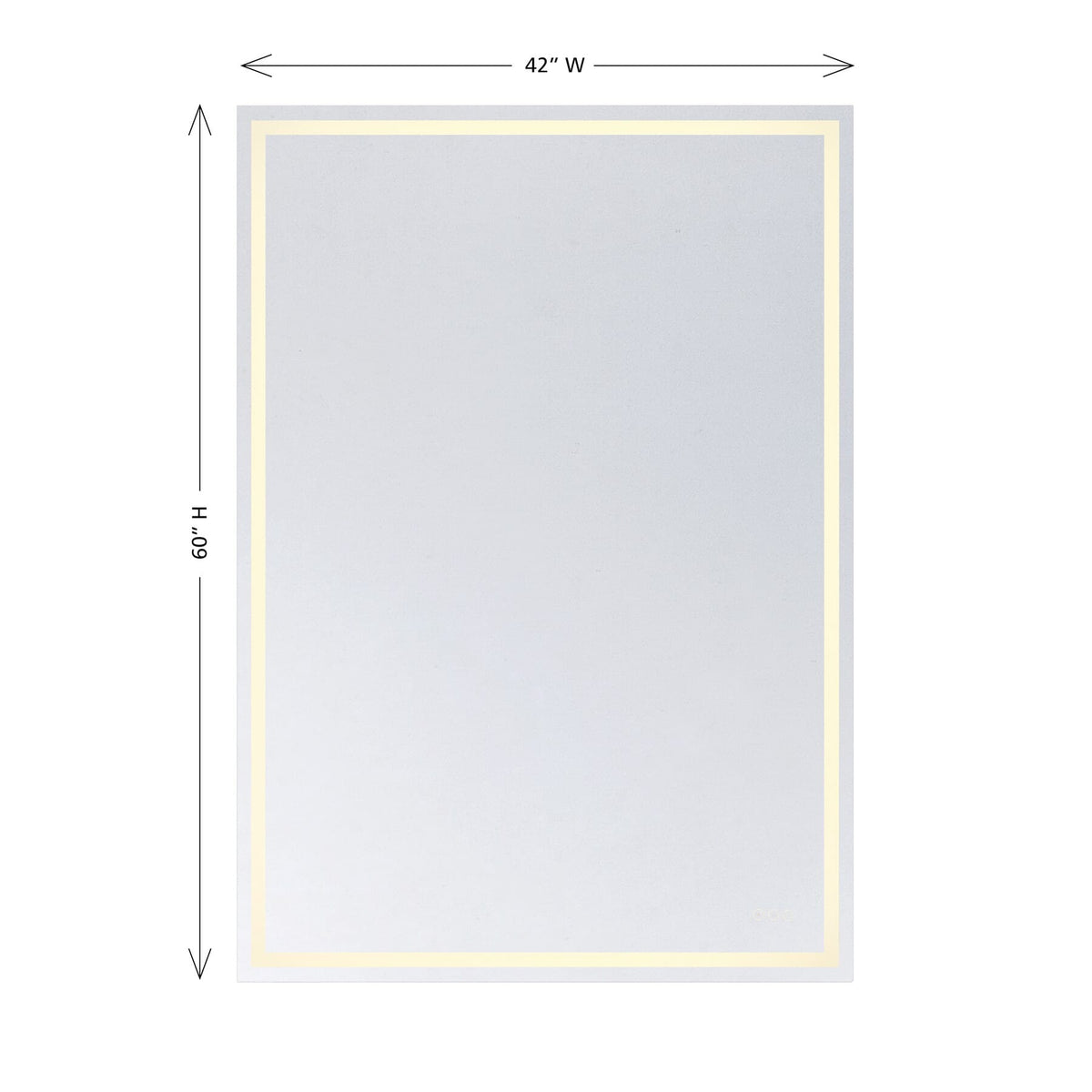 Miroir LED Beckett 2-1235-42X60 de Savoy House, finition givrée