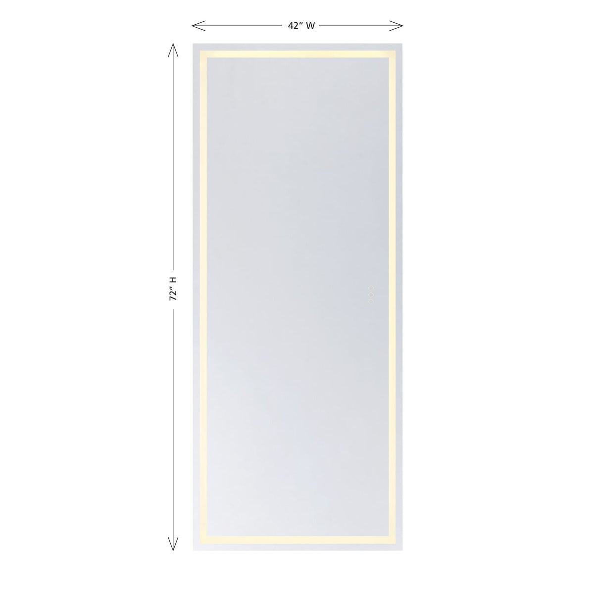 Miroir LED Beckett 2-1236-30X72 de Savoy House, finition givrée